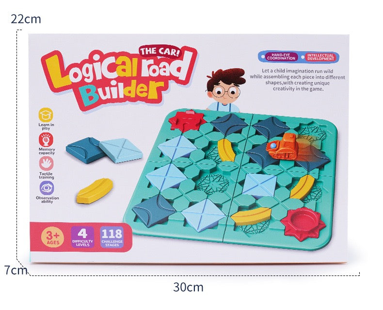 Logical Road Builder -Road Maze Board 118 Challenges